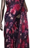 Designer Floral Pure Satin Crepe Silk Saree